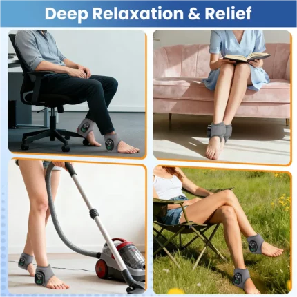 Dual Ankle Heat Massager with 3 Heat Settings