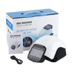 White LCD Heating Massage Knee Brace for Recovery - Image 2