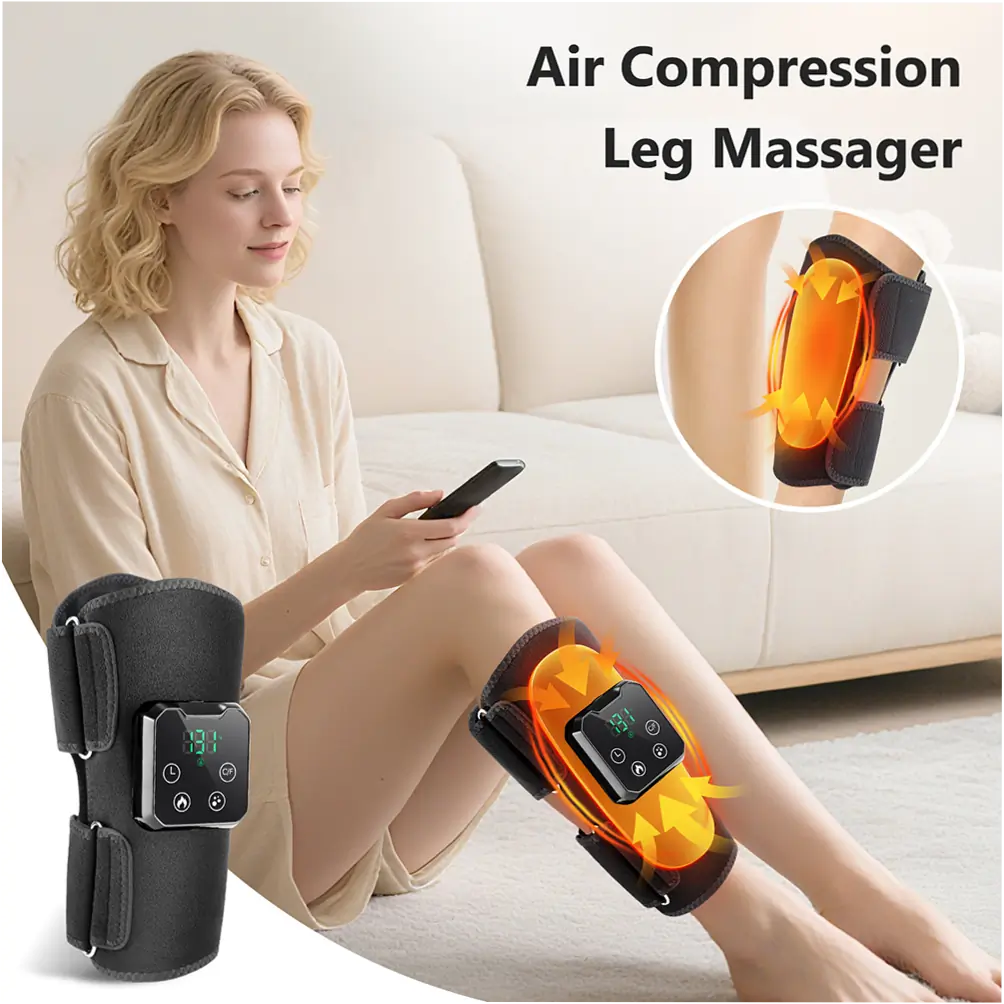 Smart Heated Air Compression Knee Massager for Recovery