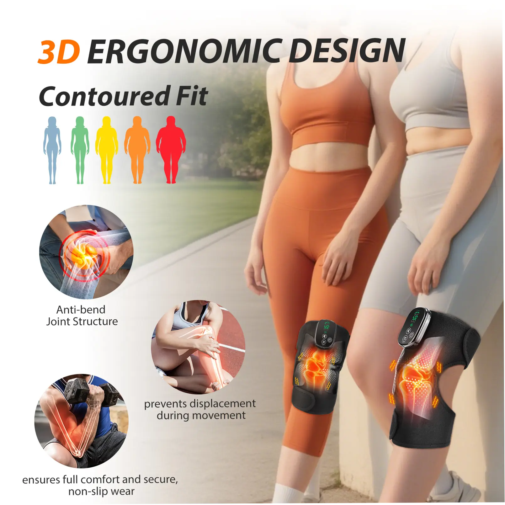 Red Light Heating Massage Knee Support